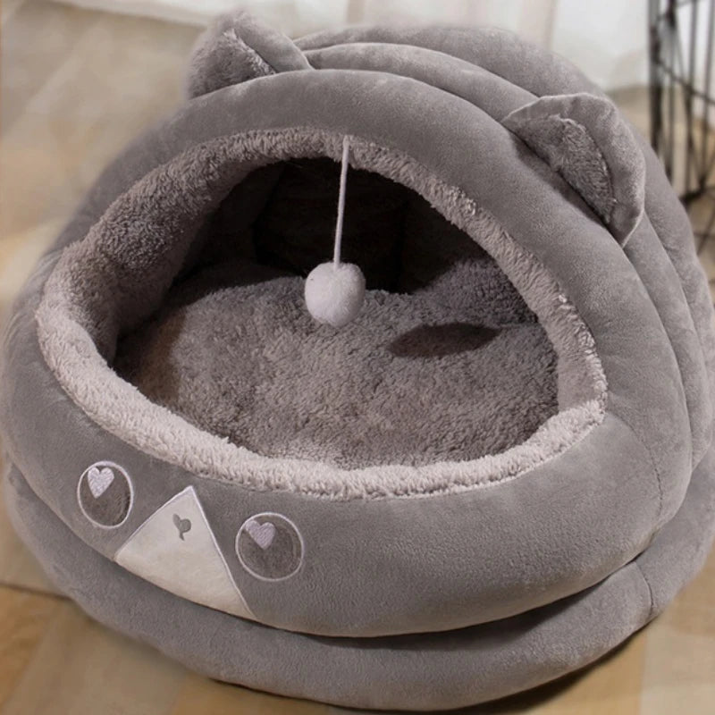 Cat nest warm washable thick pet nest four seasons universal scratch cat bed indoor large cat house cool pad