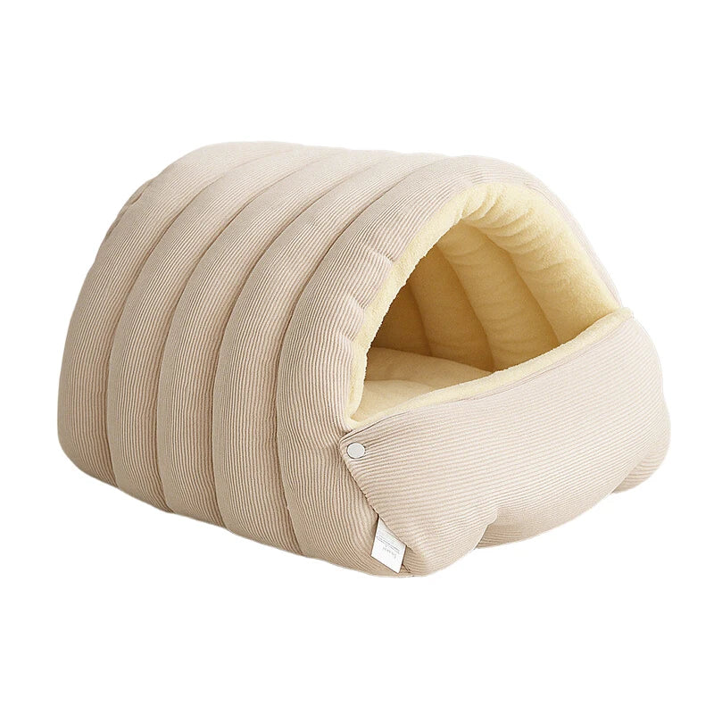 Plush Cat Bed Warm Pet House Thickening Warmth Comfort Soft Winter Sleeping BeD