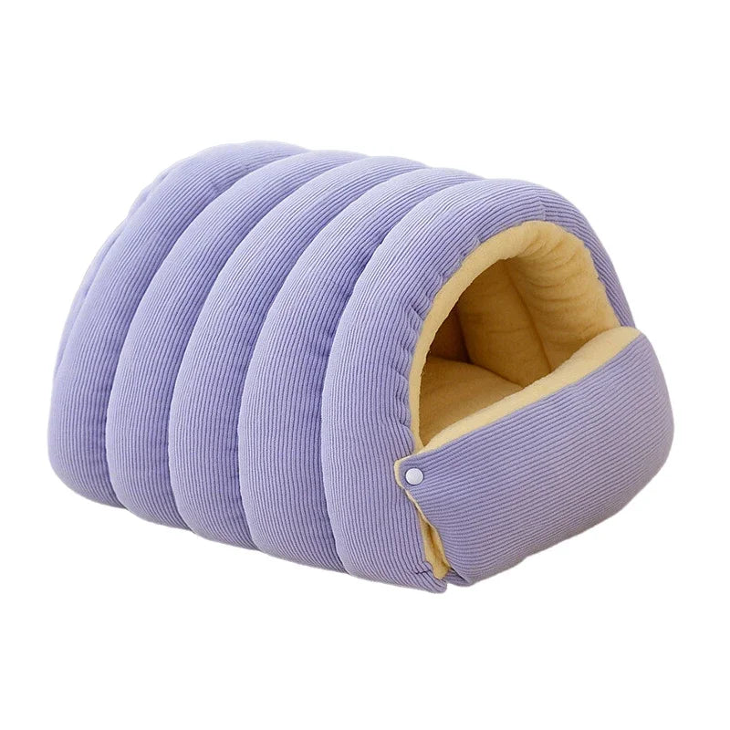 Plush Cat Bed Warm Pet House Thickening Warmth Comfort Soft Winter Sleeping BeD