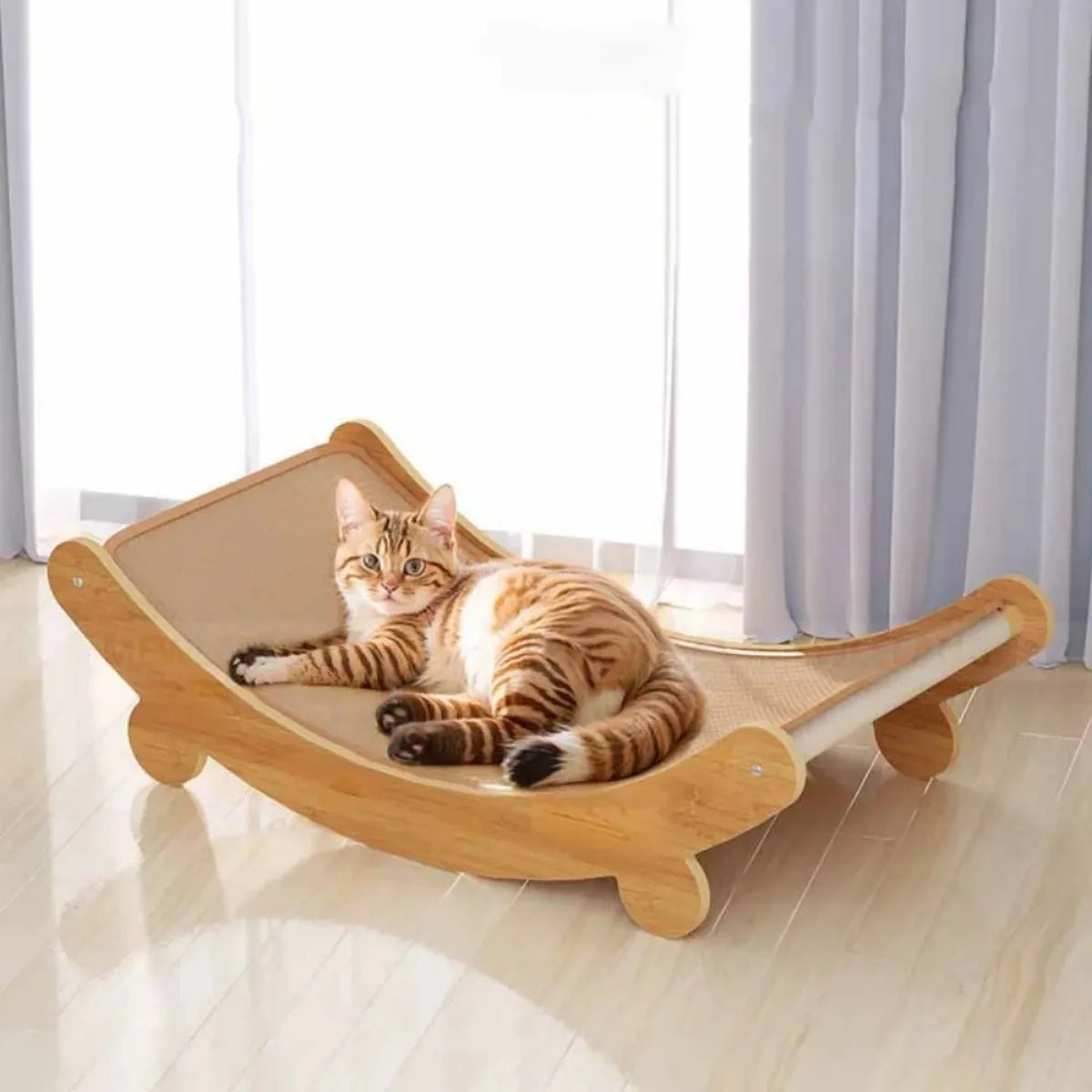 Wooden Cat Scratching Pads Multifunction Cats-Bed Detachable Wear-resistant