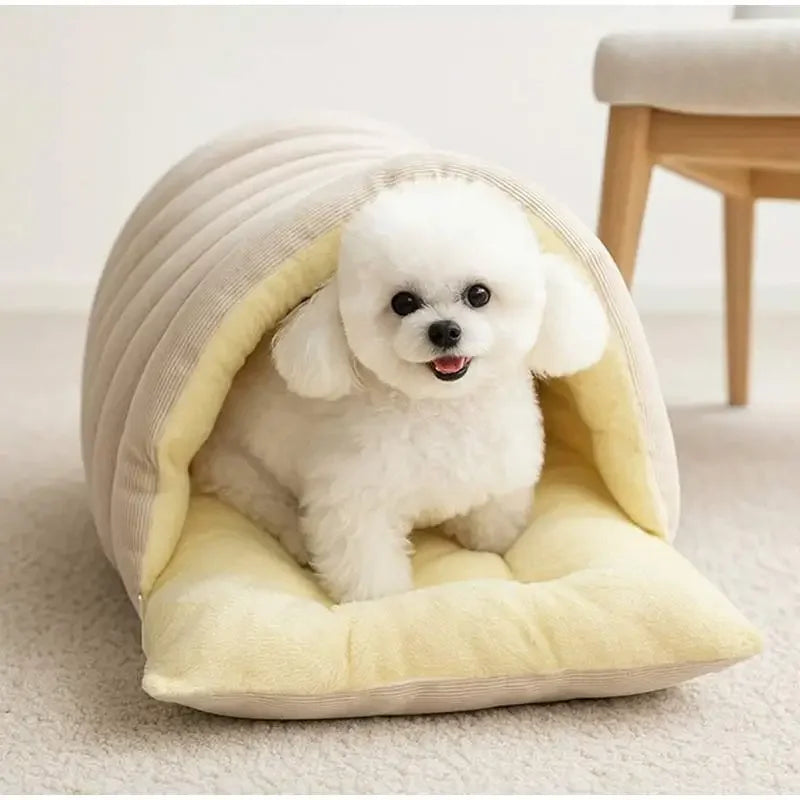 Plush Cat Bed Warm Pet House Thickening Warmth Comfort Soft Winter Sleeping BeD