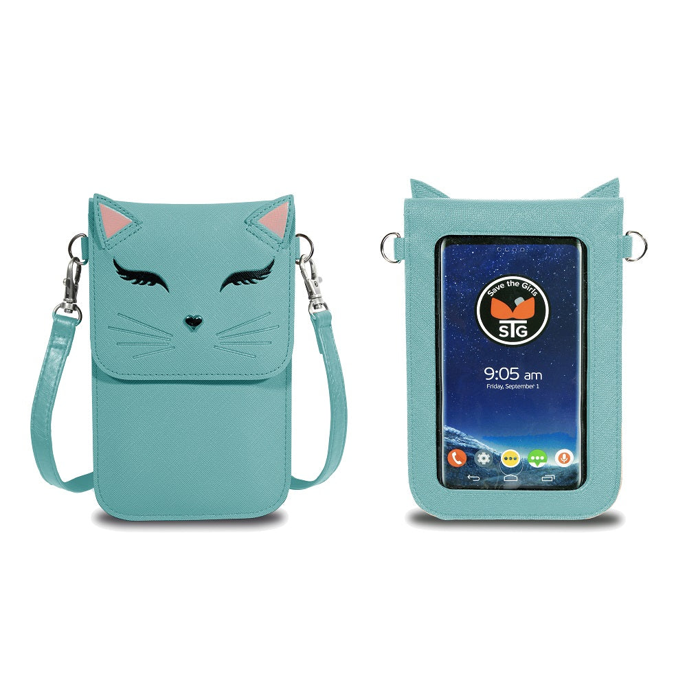 FUN CAT PURSE= BLUE, BLACK, OR PINK